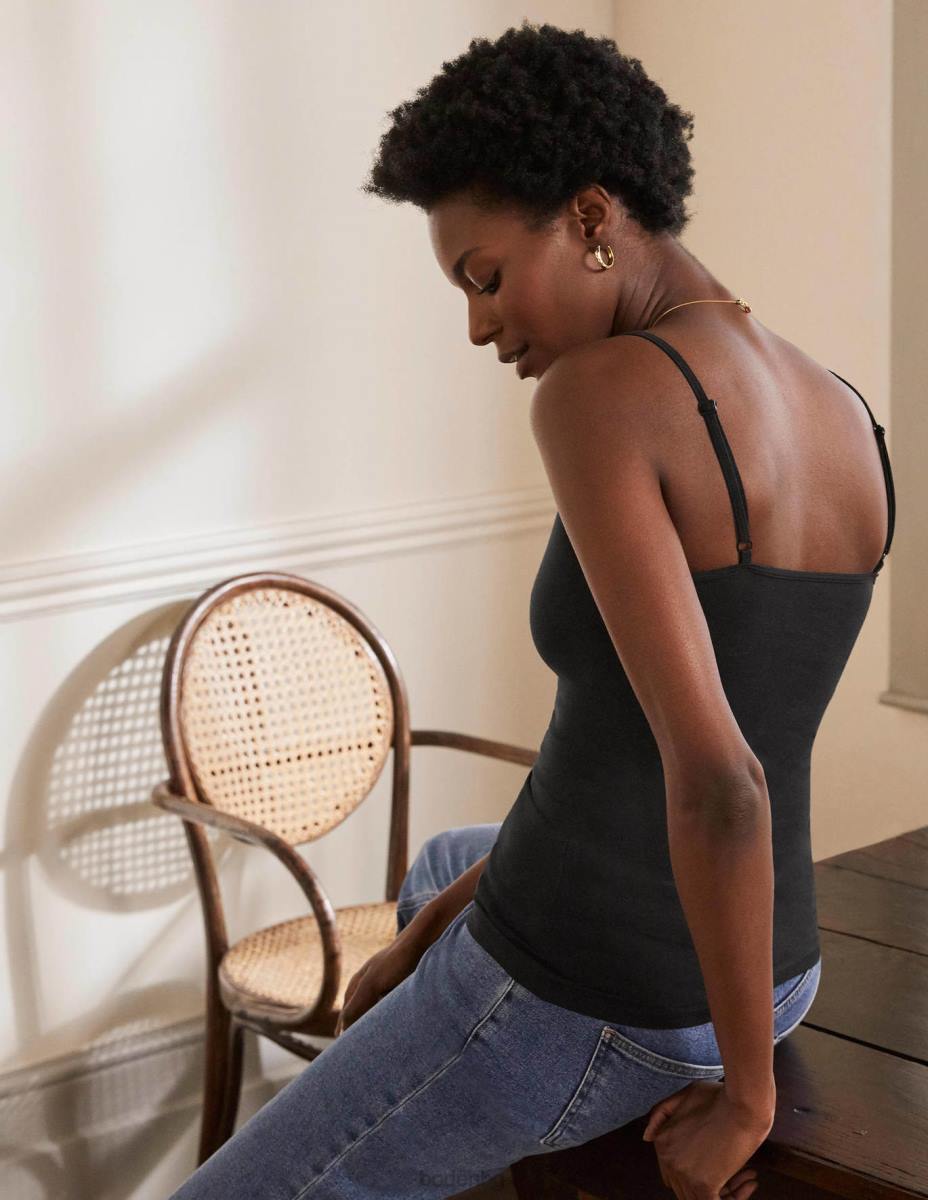 облекло Boden обикновен ками топ черен Жени LL68203