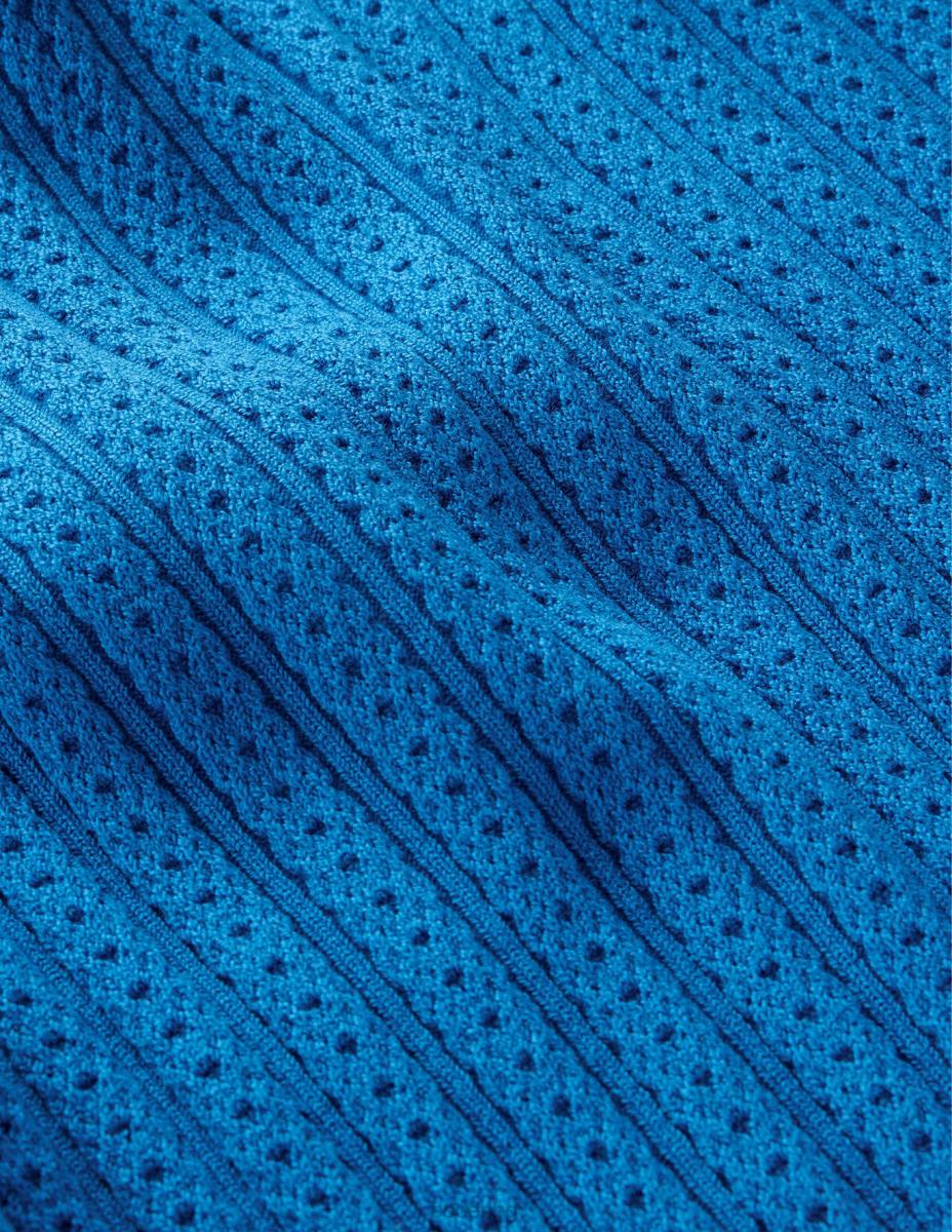 облекло Boden оребрена горна част с високо деколте небулус синьо Жени LL682042