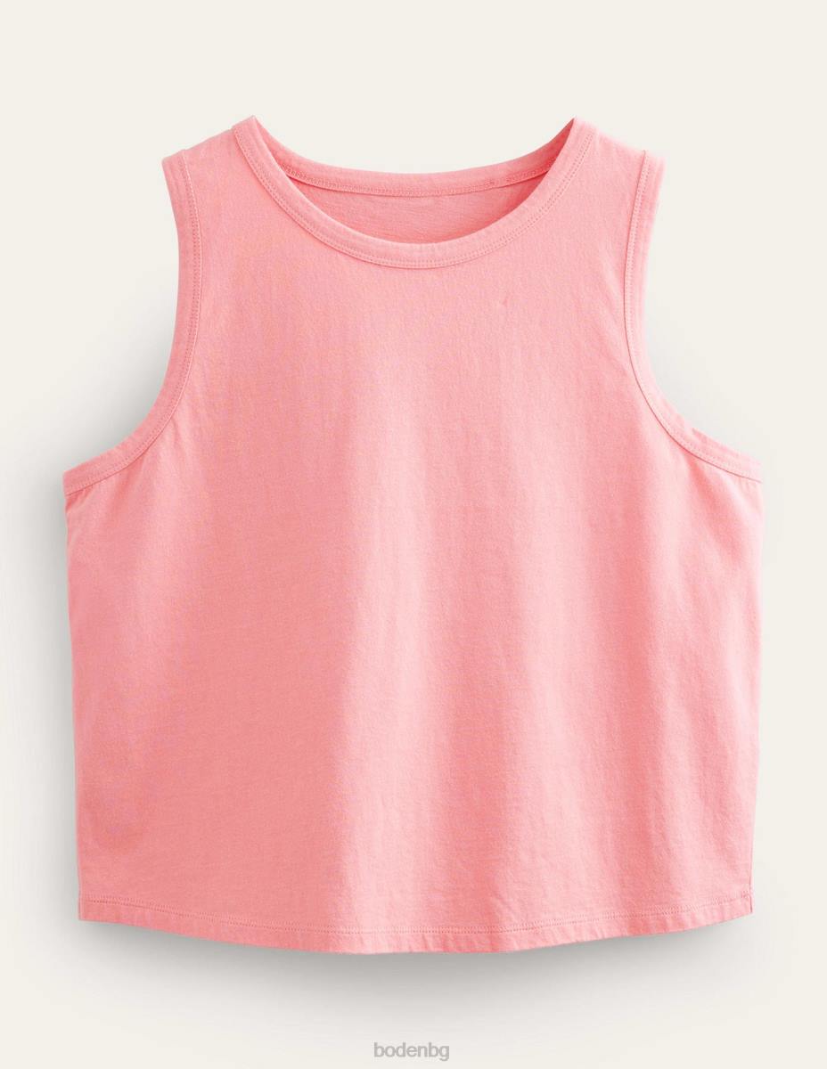 облекло Boden изрязана жилетка от чист памук прасковено сорбе Жени LL682169