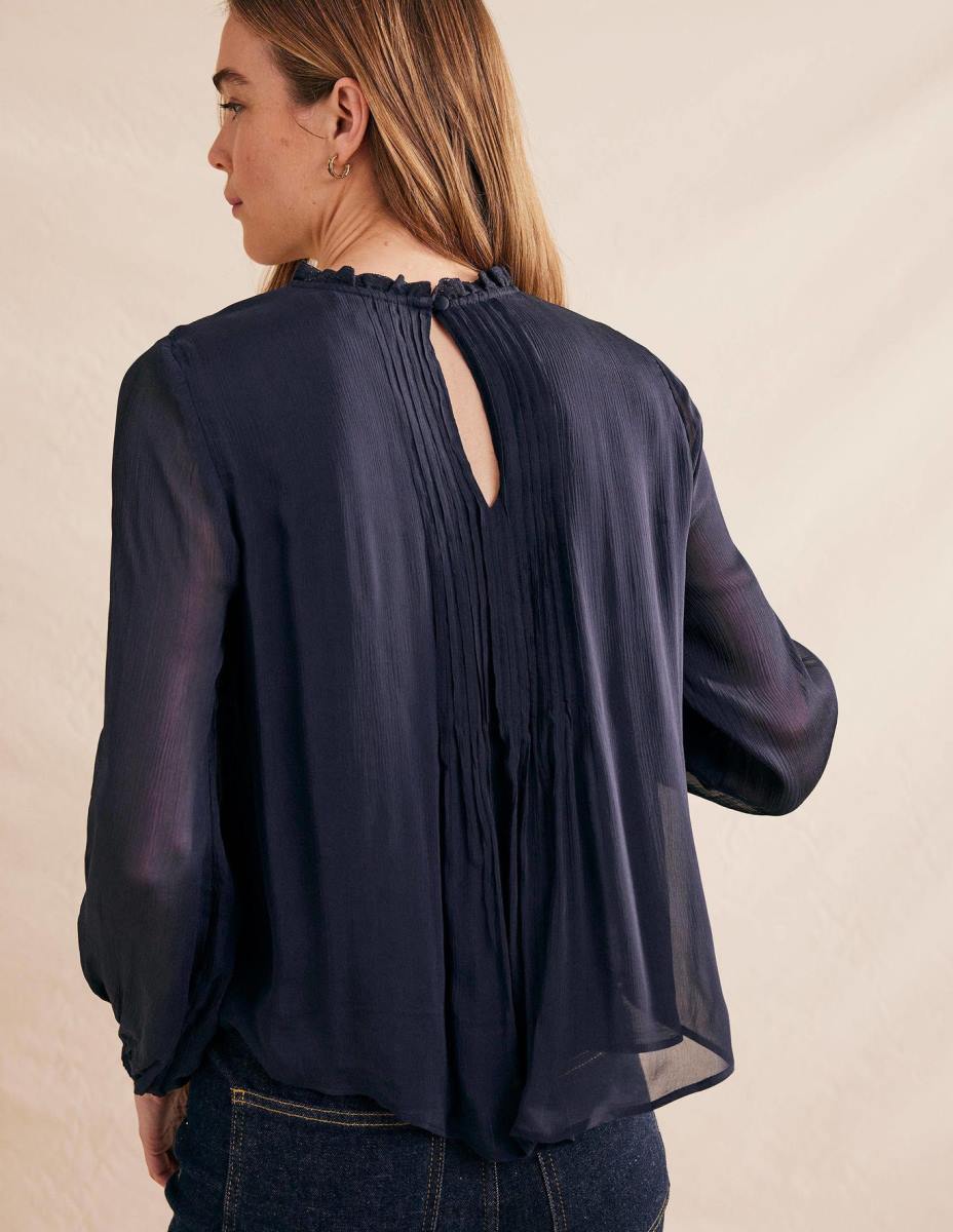 облекло Boden гарнитура от жоржет военноморски флот Жени LL682184