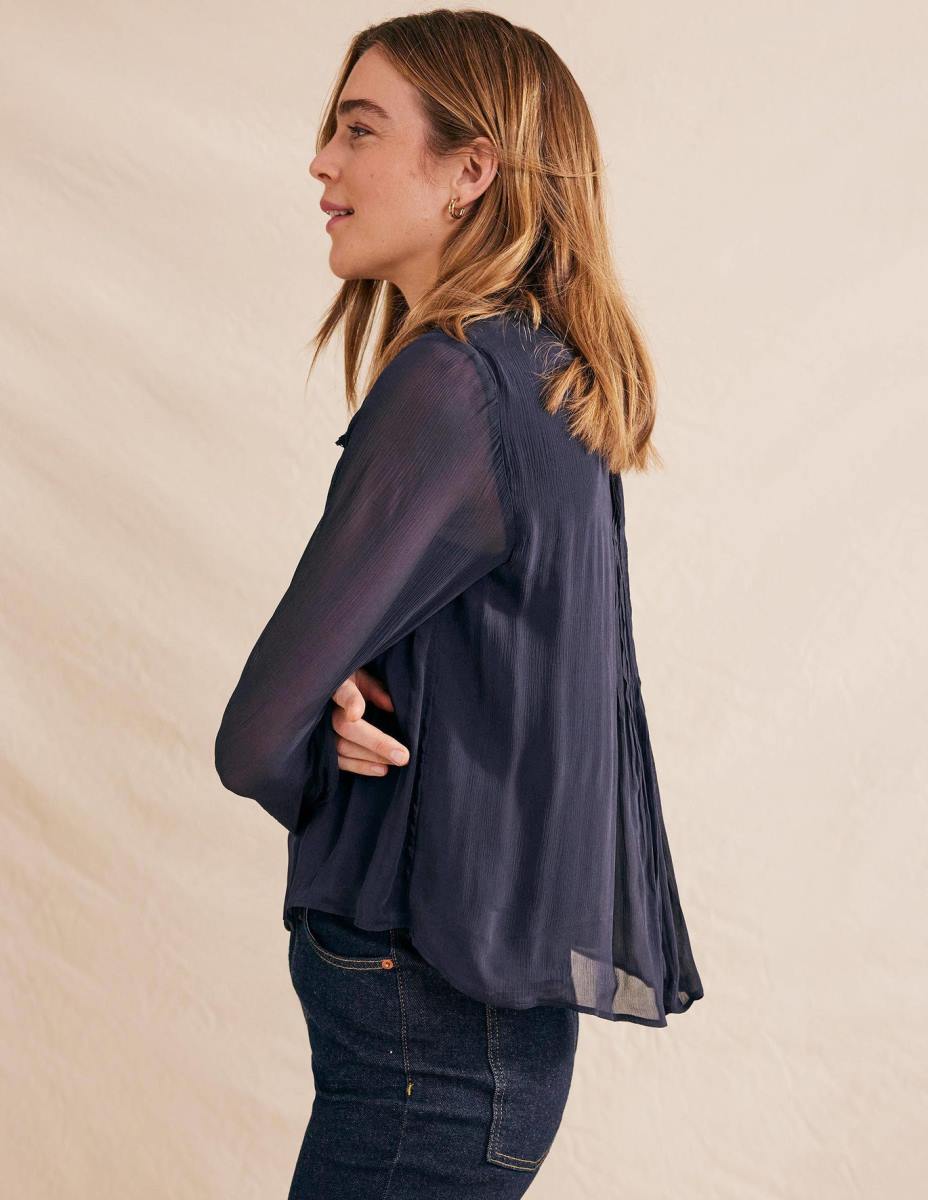 облекло Boden гарнитура от жоржет военноморски флот Жени LL682184