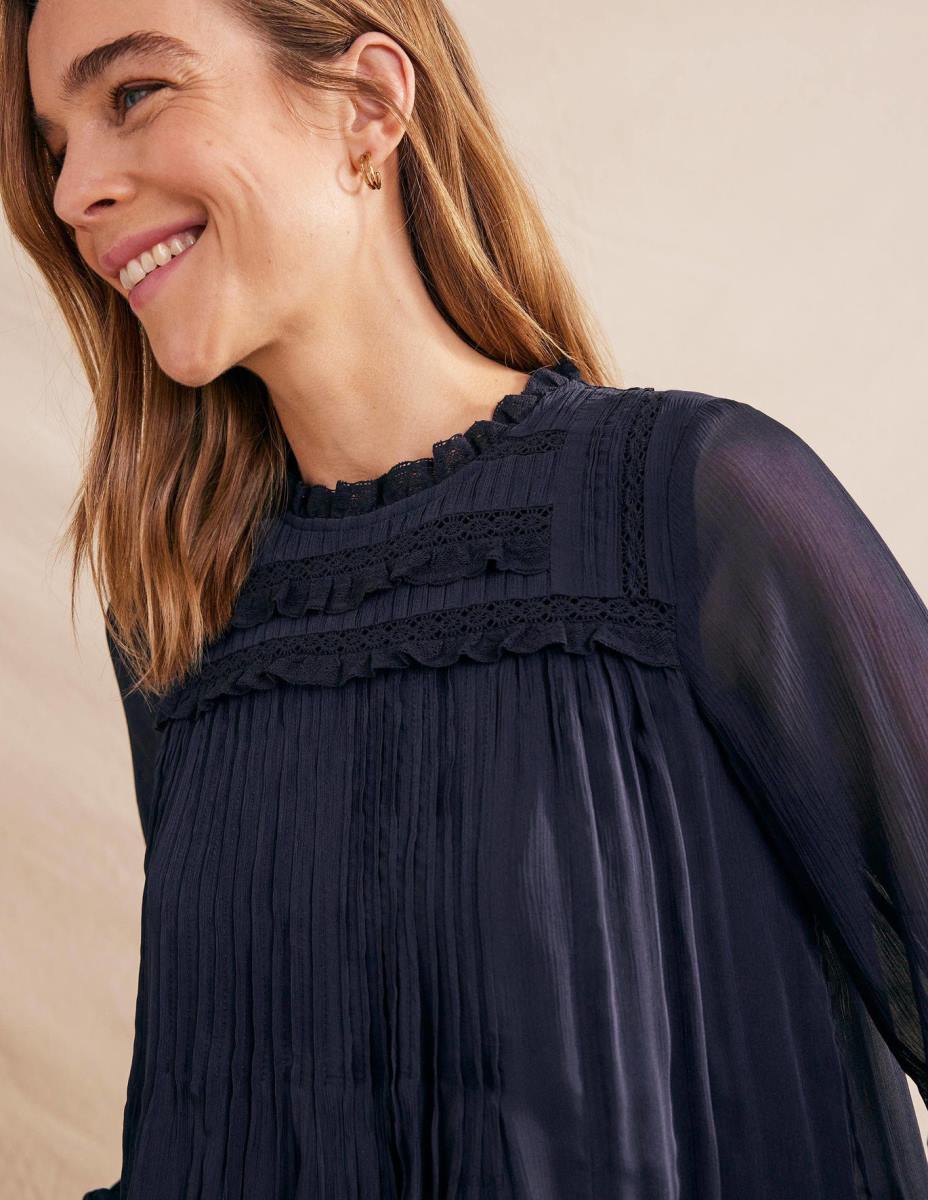 облекло Boden гарнитура от жоржет военноморски флот Жени LL682184