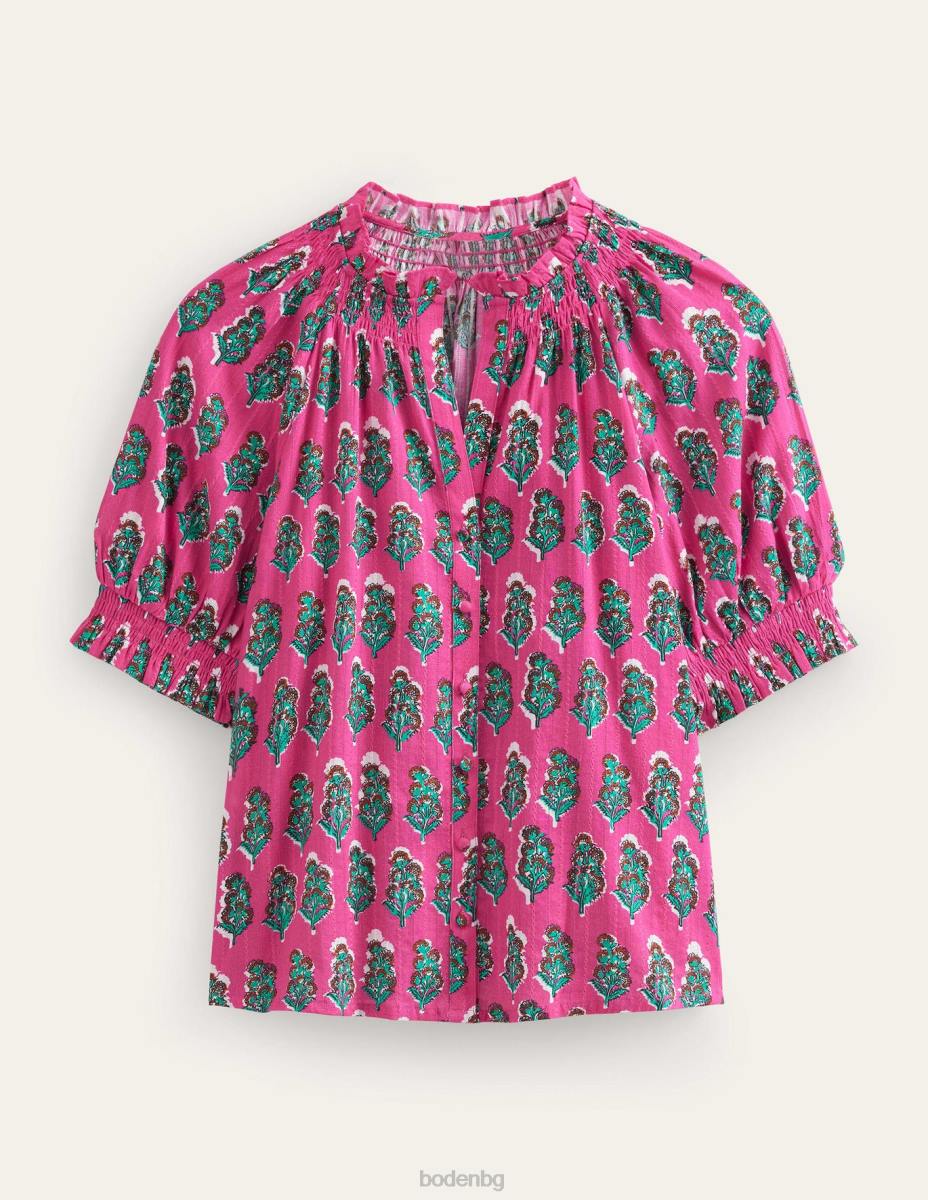 облекло Boden смокинг детайл доста топ фестивално розово и занаятчийски цъфтеж Жени LL682193