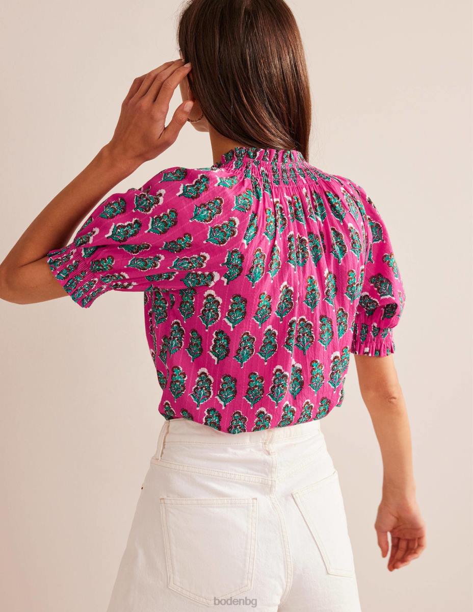 облекло Boden смокинг детайл доста топ фестивално розово и занаятчийски цъфтеж Жени LL682193