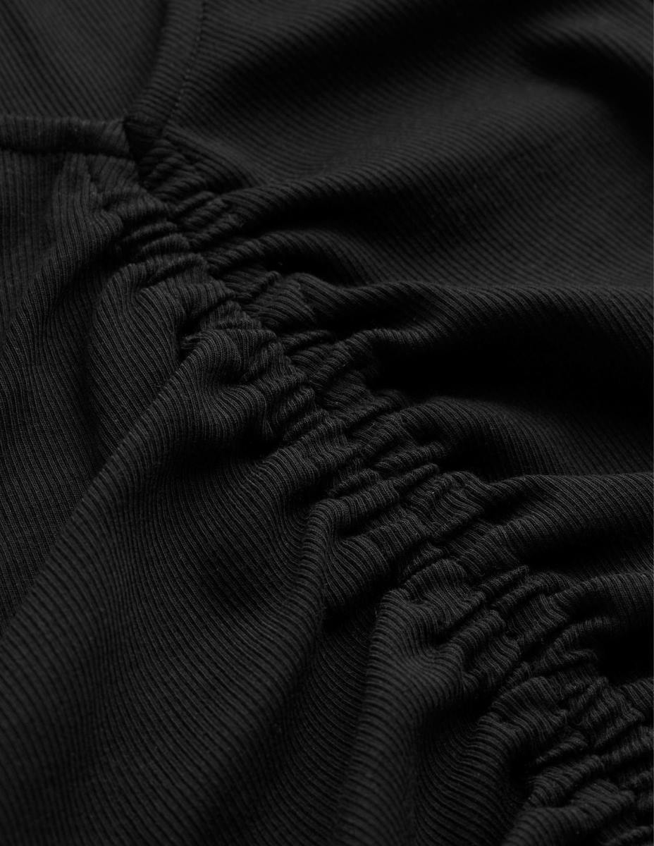 облекло Boden тениска с ребра отпред черен Жени LL682198