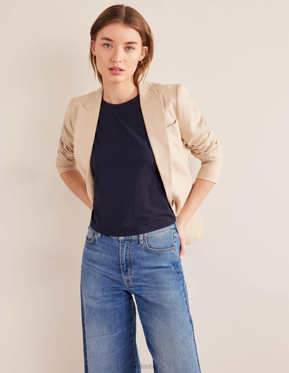 облекло Boden изрязана жилетка от чист памук военноморски флот Жени LL682208