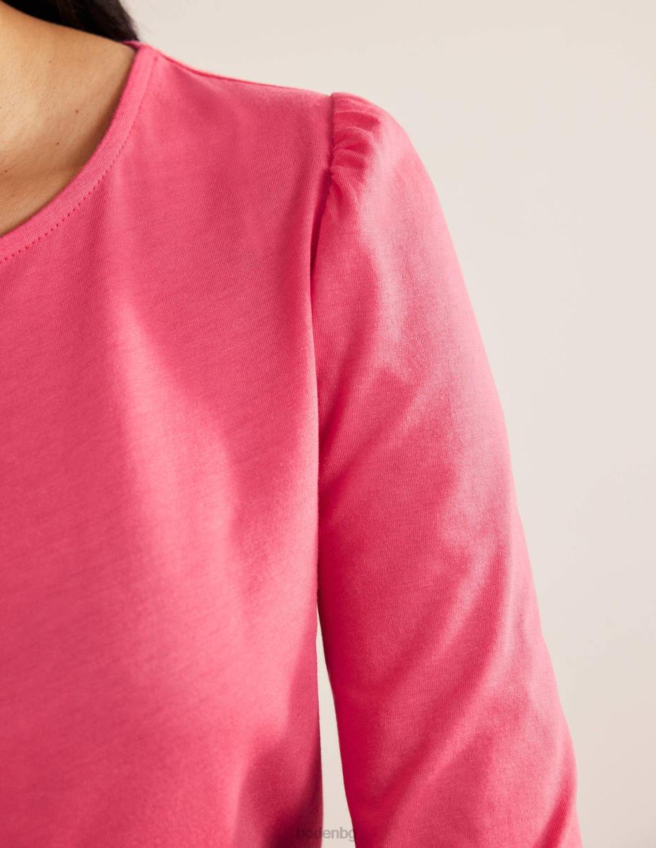 облекло Boden супермеко горнище с дълъг ръкав корал Жени LL682236