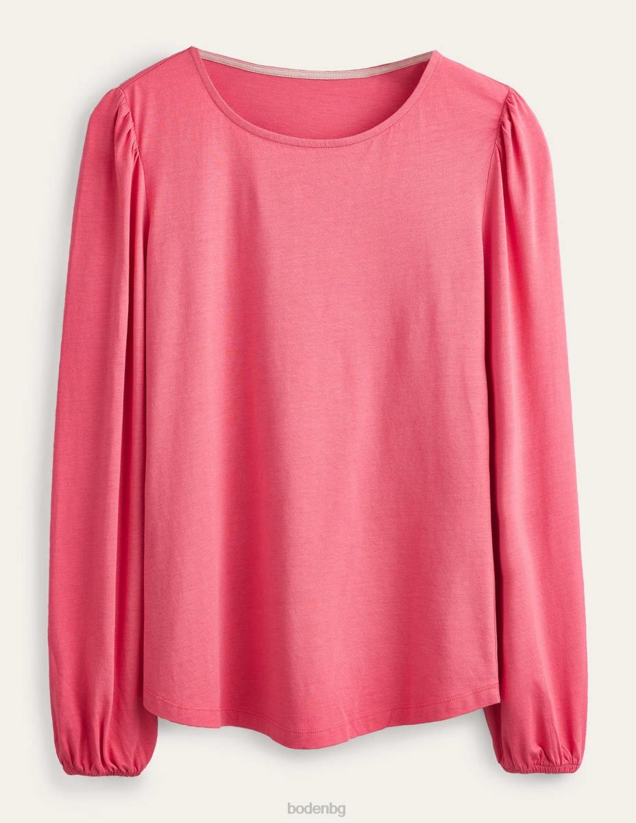 облекло Boden супермеко горнище с дълъг ръкав корал Жени LL682236