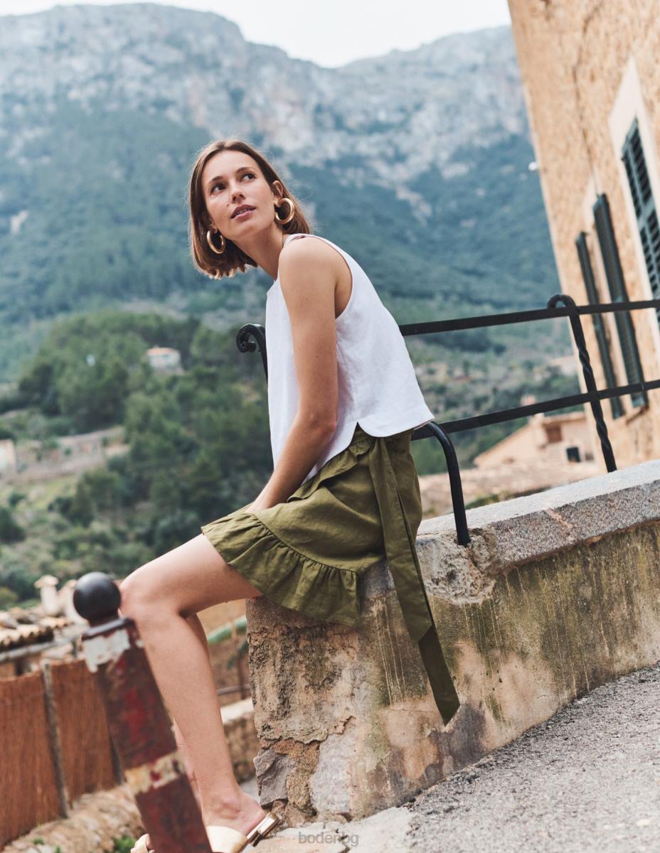 облекло Boden ленена горна част бяло Жени LL682242