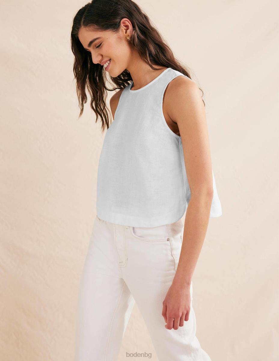 облекло Boden ленена горна част бяло Жени LL682242