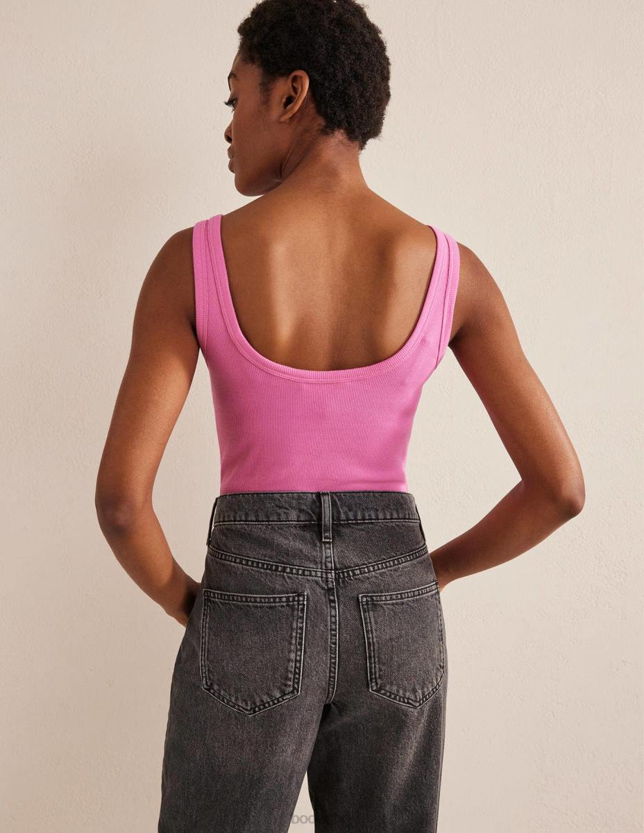 облекло Boden памучна рипсена жилетка сливов цвят Жени LL682276