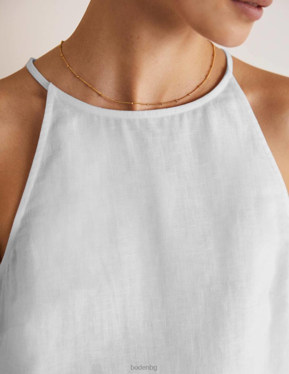 облекло Boden ленено горнище с презрамки бяло Жени LL682414