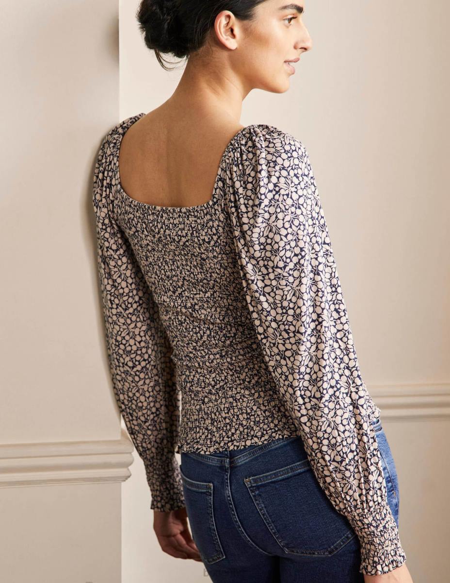 облекло Boden пушено елече блузон млечен шейк и клонче от флора Жени LL682415