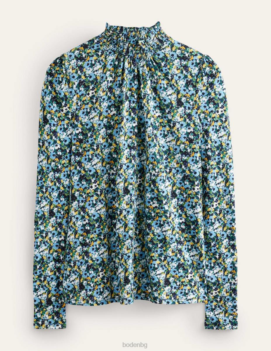 облекло Boden горна част с щампован деколте тъмносини и цветя Жени LL682523