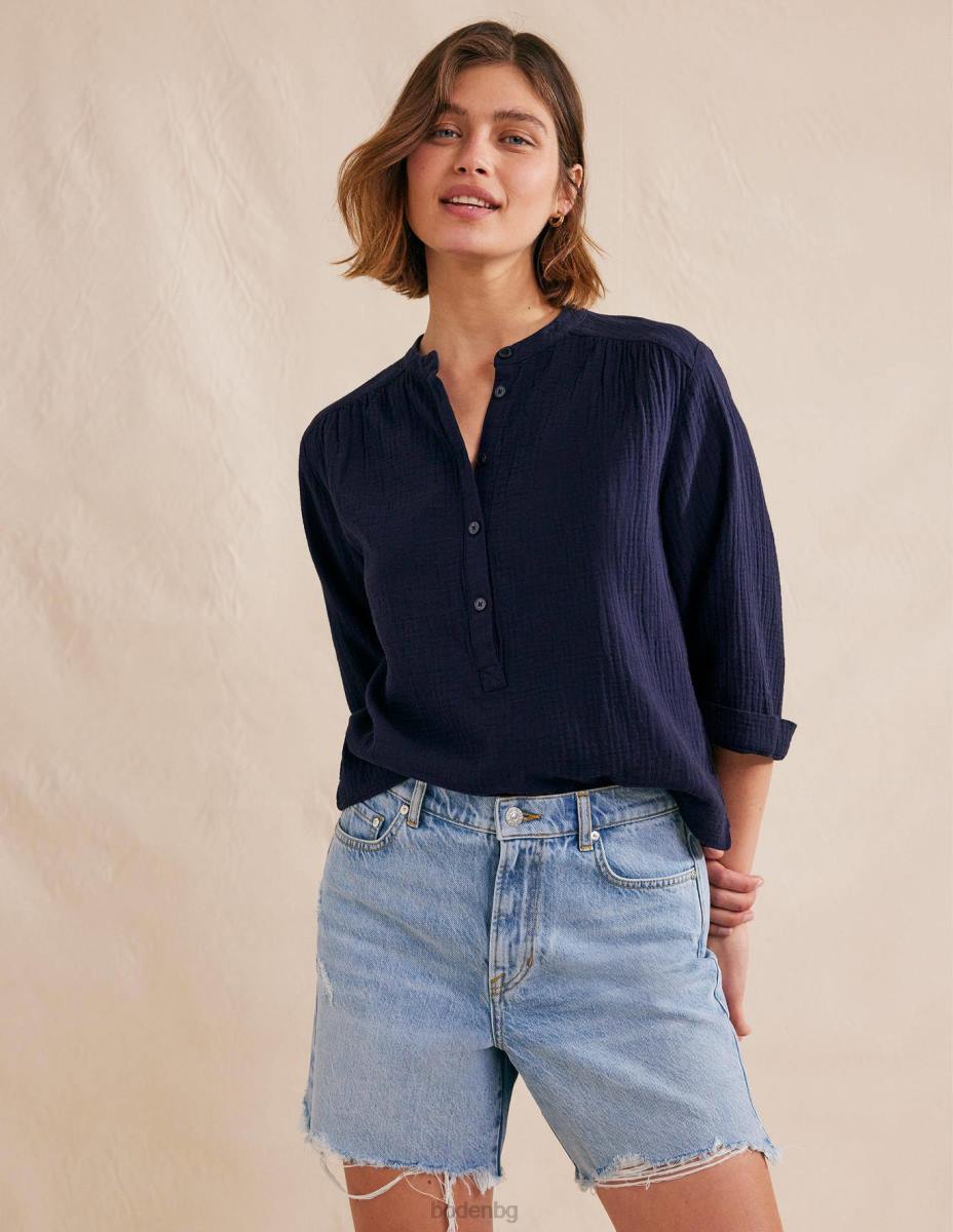 облекло Boden марля с широк ръкав военноморски флот Жени LL682524