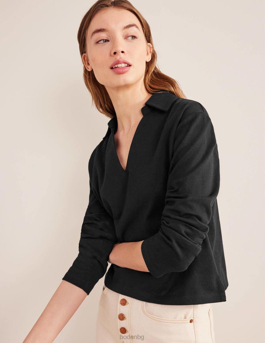 облекло Boden врязана яка ивица отгоре черен Жени LL682531