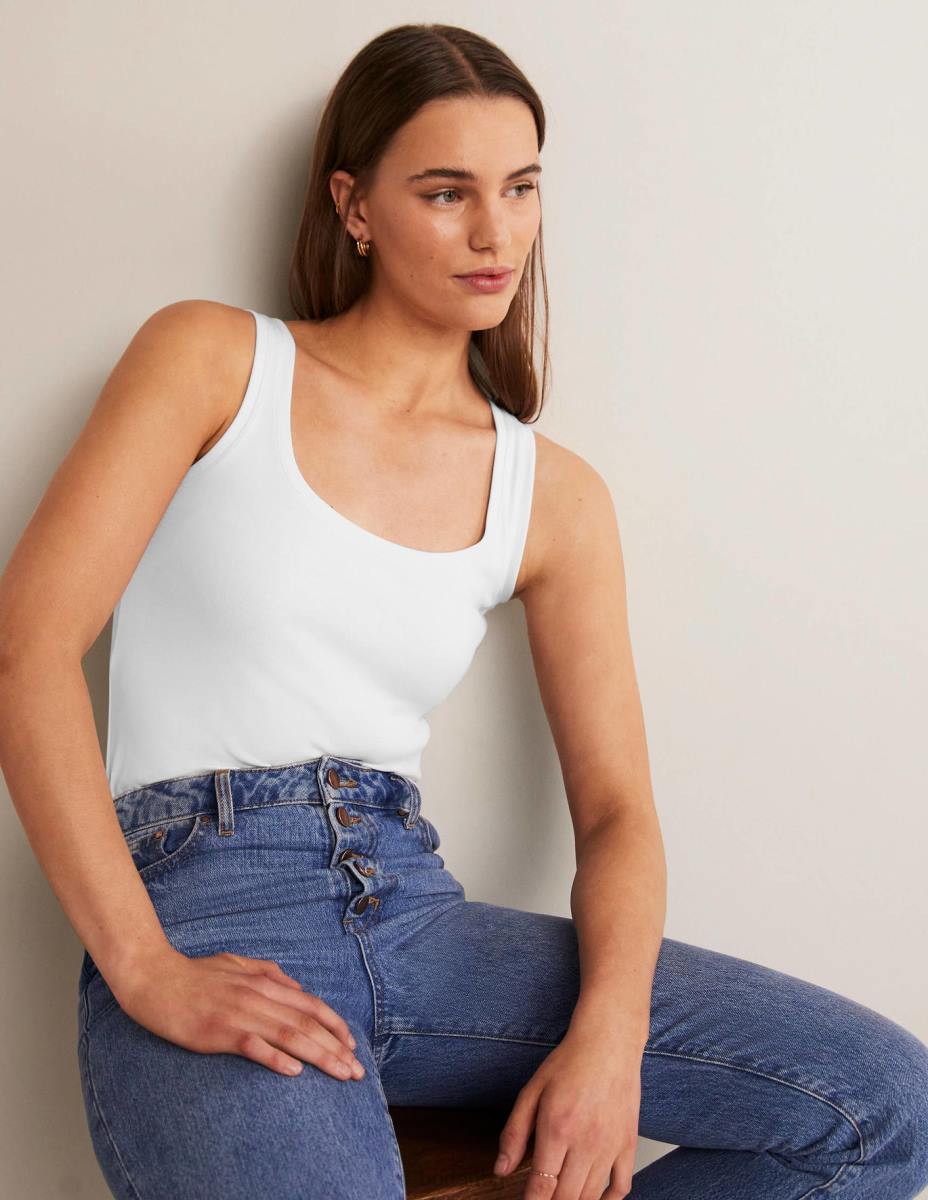 облекло Boden основна жилетка бяло Жени LL682557