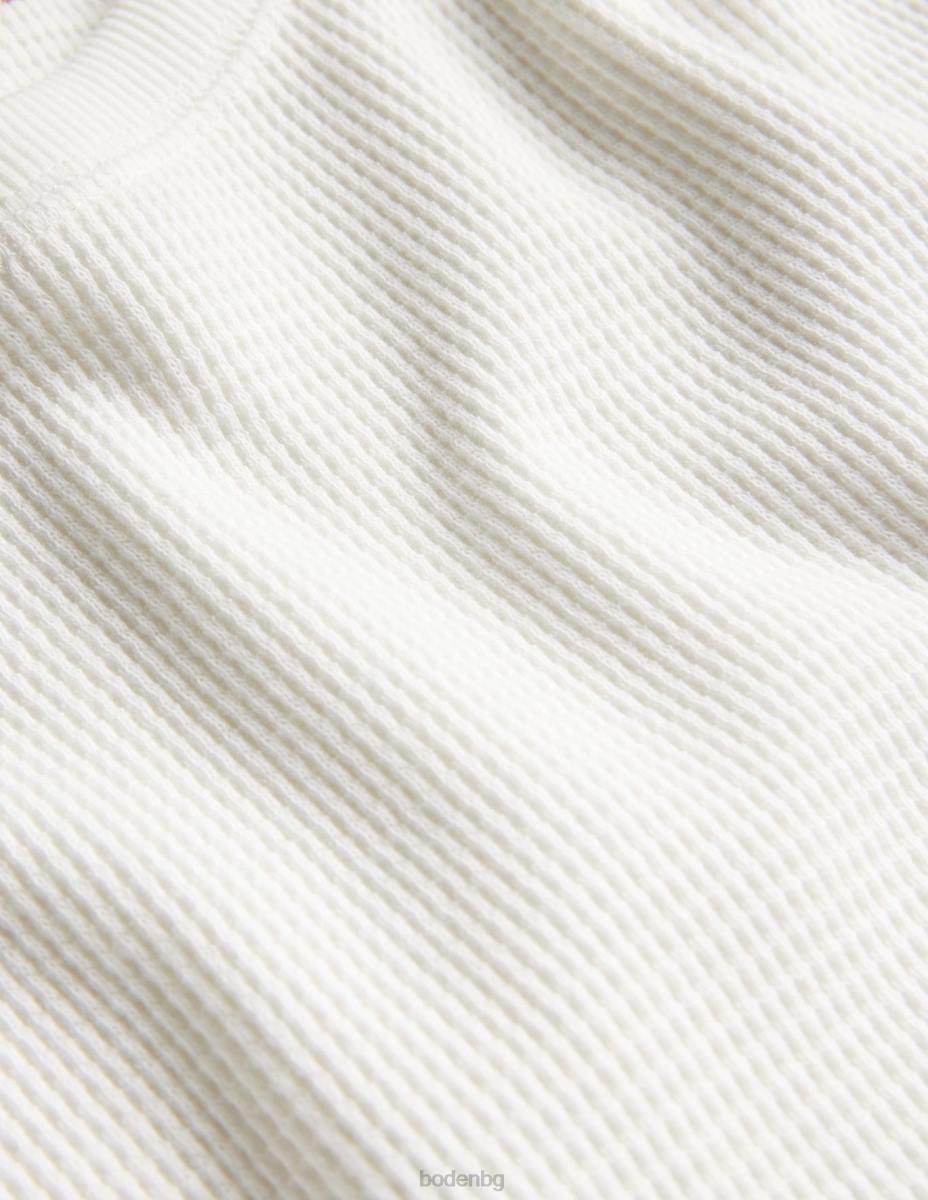 облекло Boden горна част с текстурирани вафли слонова кост Жени LL682565