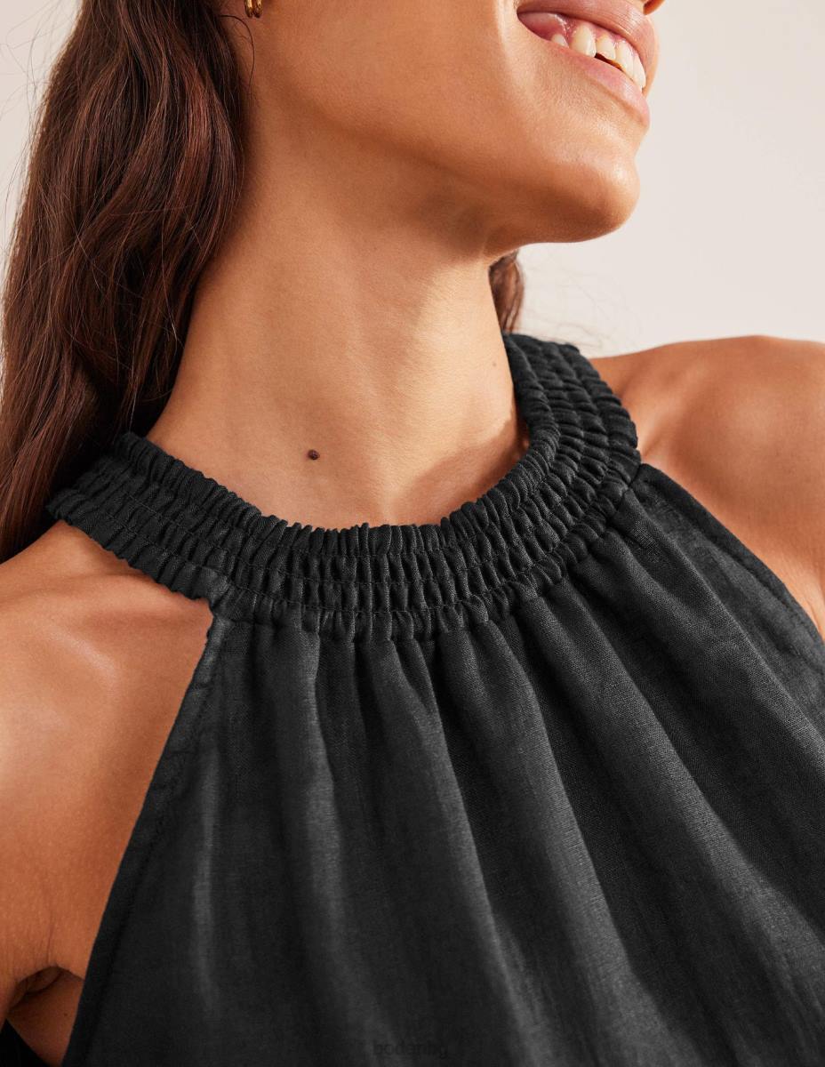 облекло Boden ленен пушен халтер черен Жени LL682573