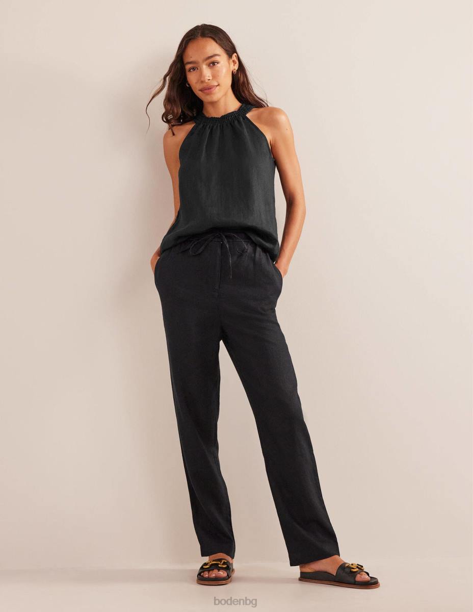 облекло Boden ленен пушен халтер черен Жени LL682573