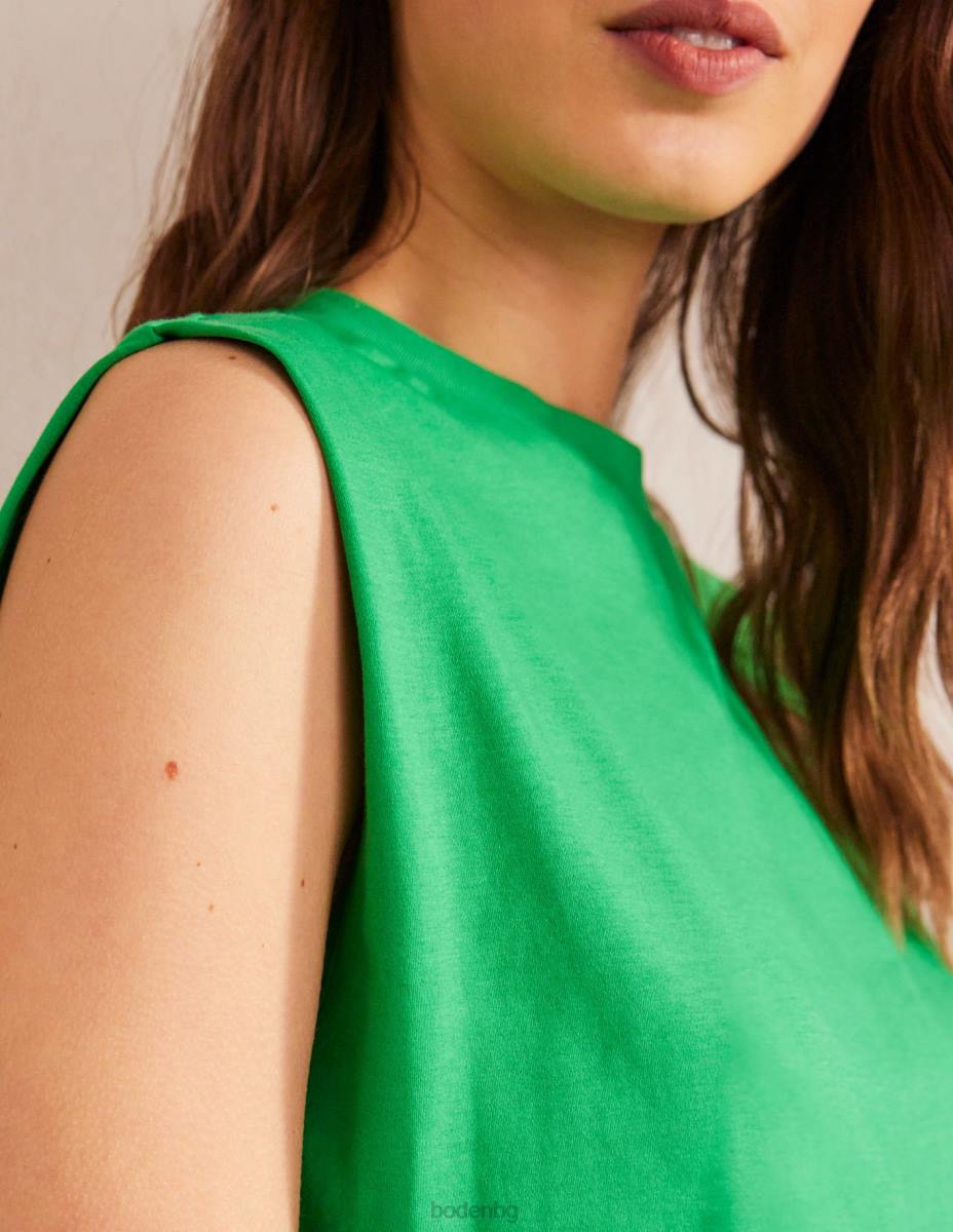 облекло Boden перфектно памучно горнище без ръкави зелена пчела Жени LL682585