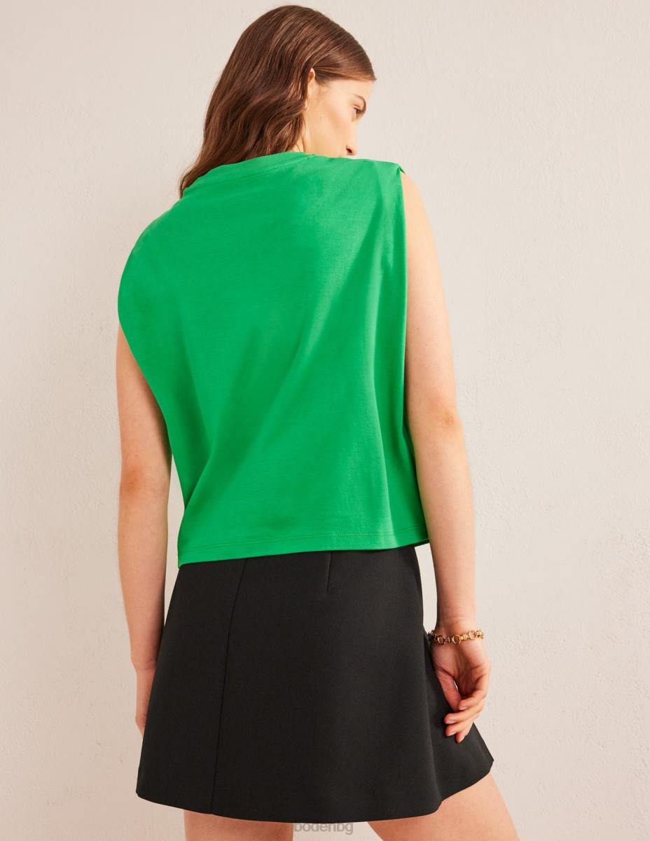 облекло Boden перфектно памучно горнище без ръкави зелена пчела Жени LL682585