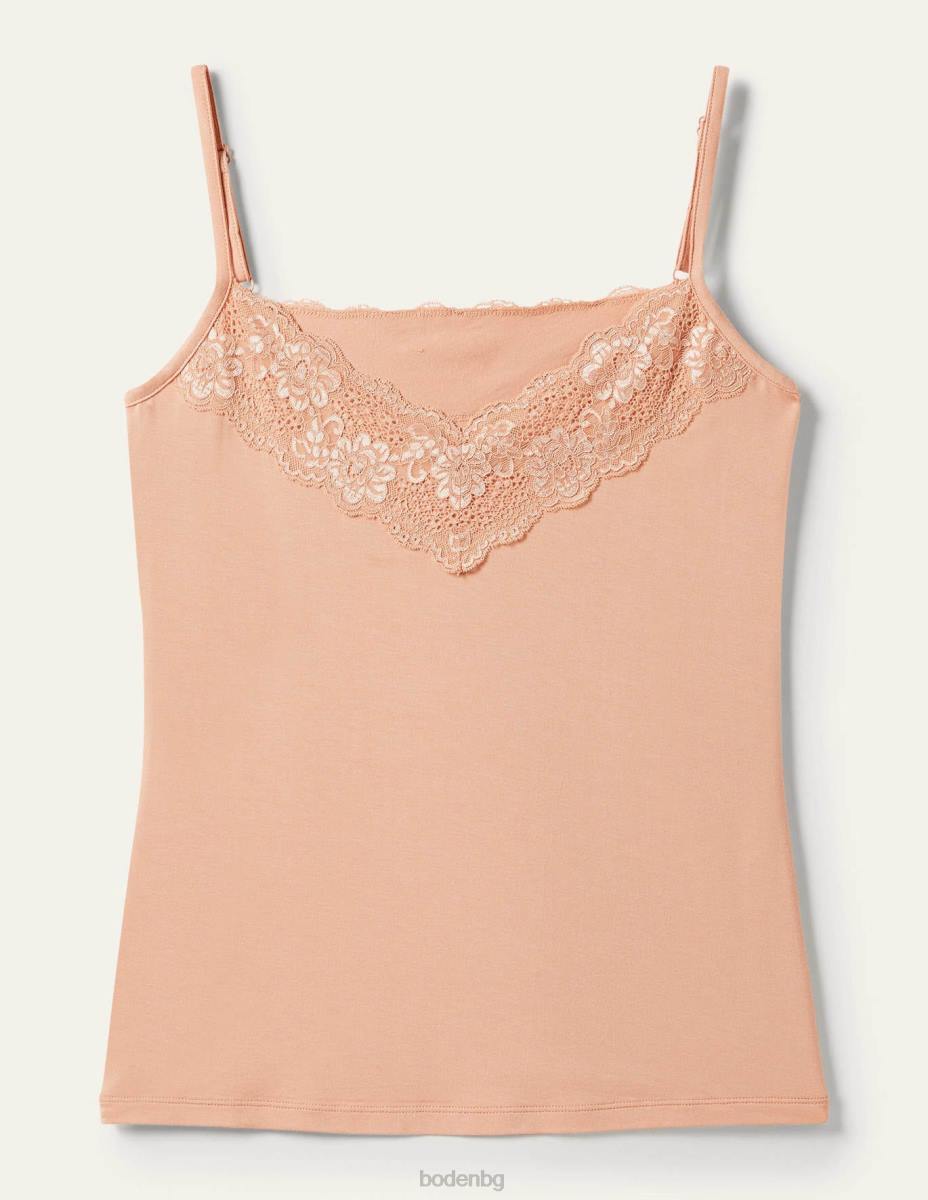 облекло Boden дантелен ками топ светло бежово Жени LL682596