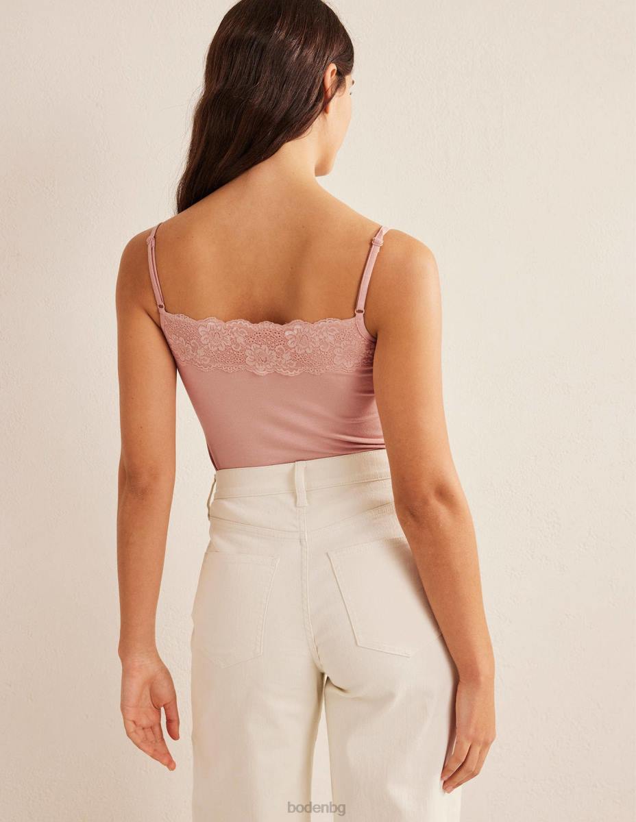 облекло Boden дантелен ками топ светло бежово Жени LL682596