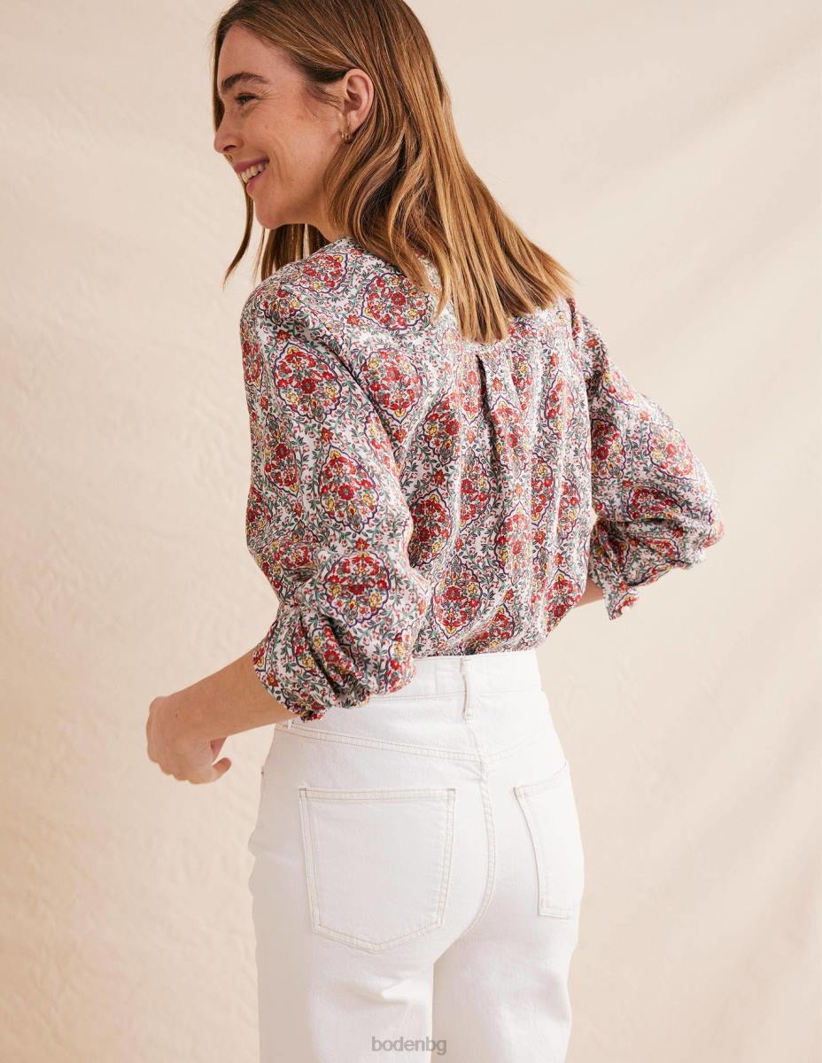 облекло Boden нова ленена риза мулти & лоза тераса Жени LL68589