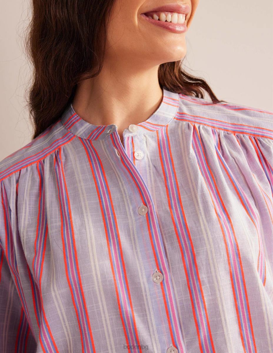 облекло Boden голяма риза с блузон с ръкави син и диня пунш Жени LL68593