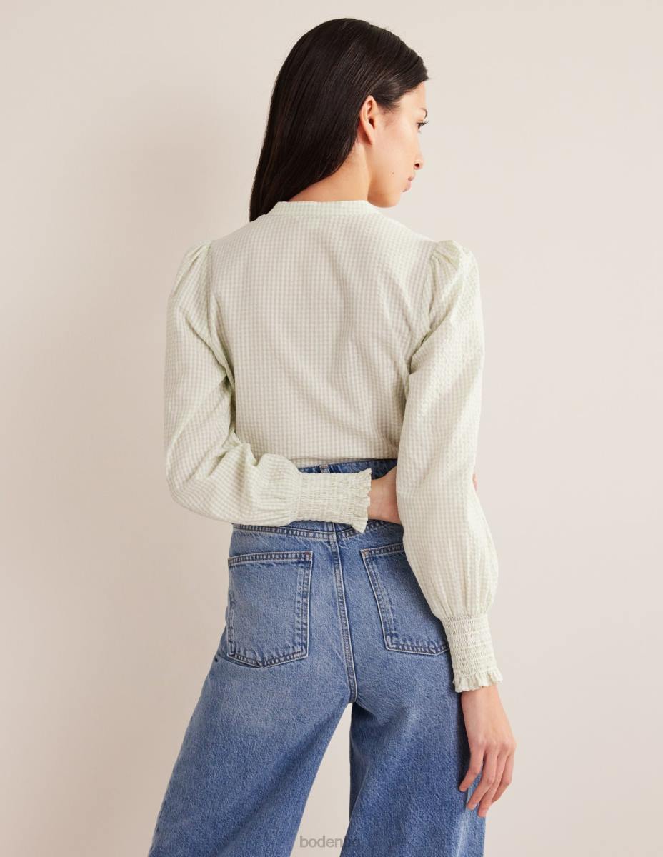 облекло Boden риза с маншет микро гингам Жени LL68594