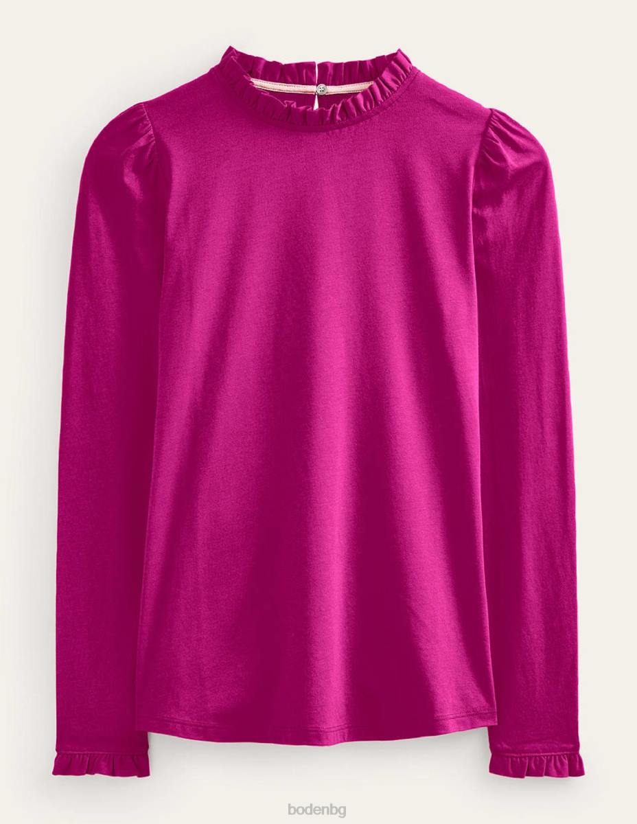 облекло Boden горна част със супермеки волани дамсон бери Жени LL6897