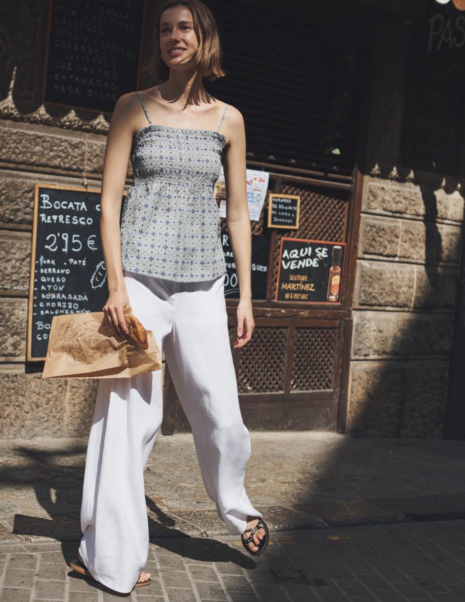 облекло Boden пушено ками егейско синьо и слънчогледово клонче Жени LL6899