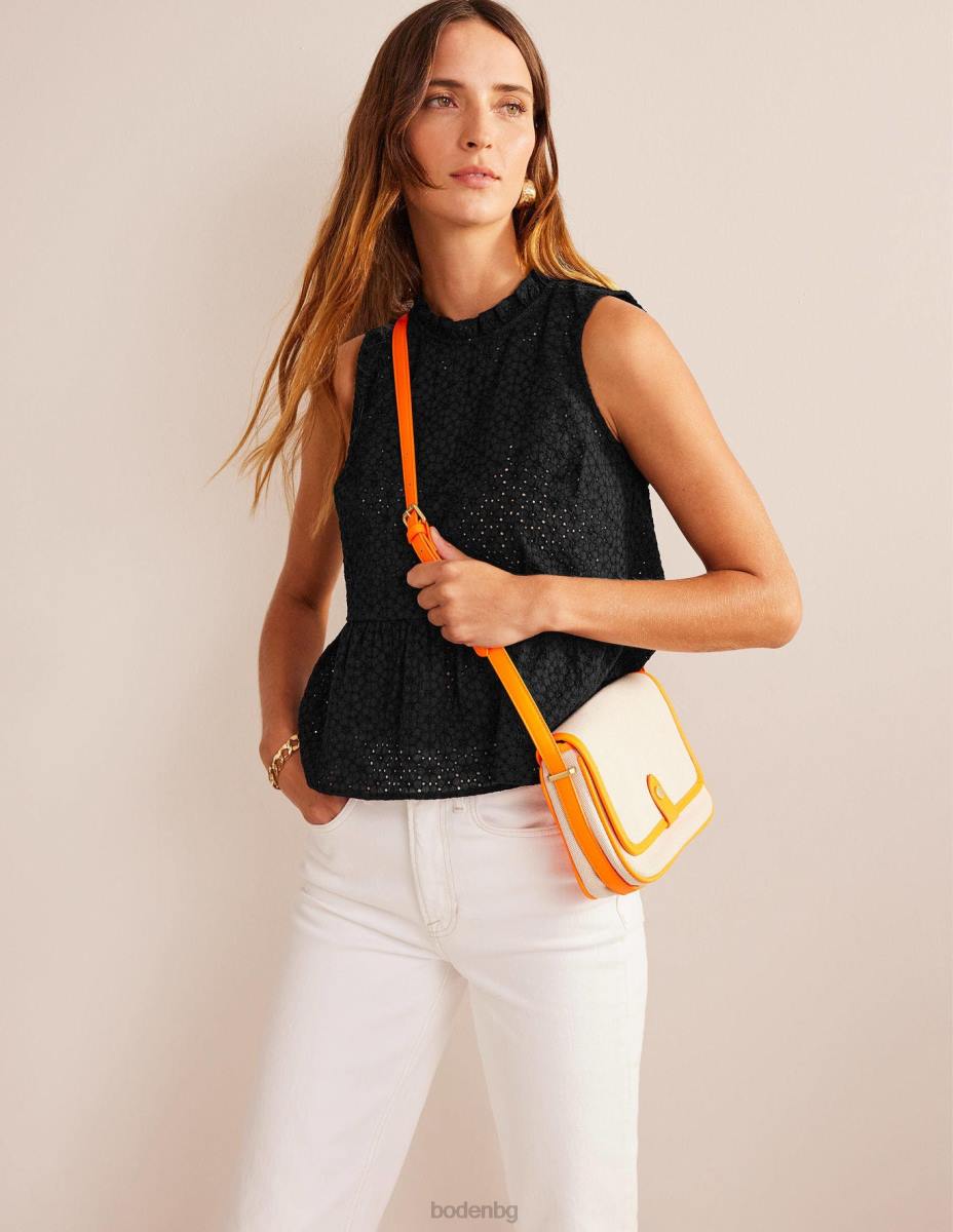 облекло Boden топ с пеплум broderie черен Жени LL681701