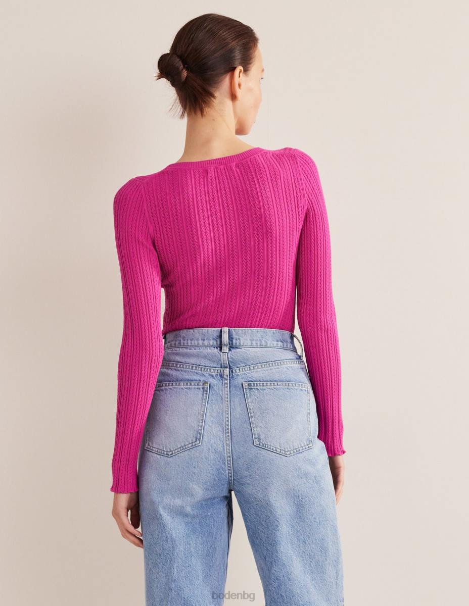 облекло Boden оребрена върха fuschia fedora Жени LL682073