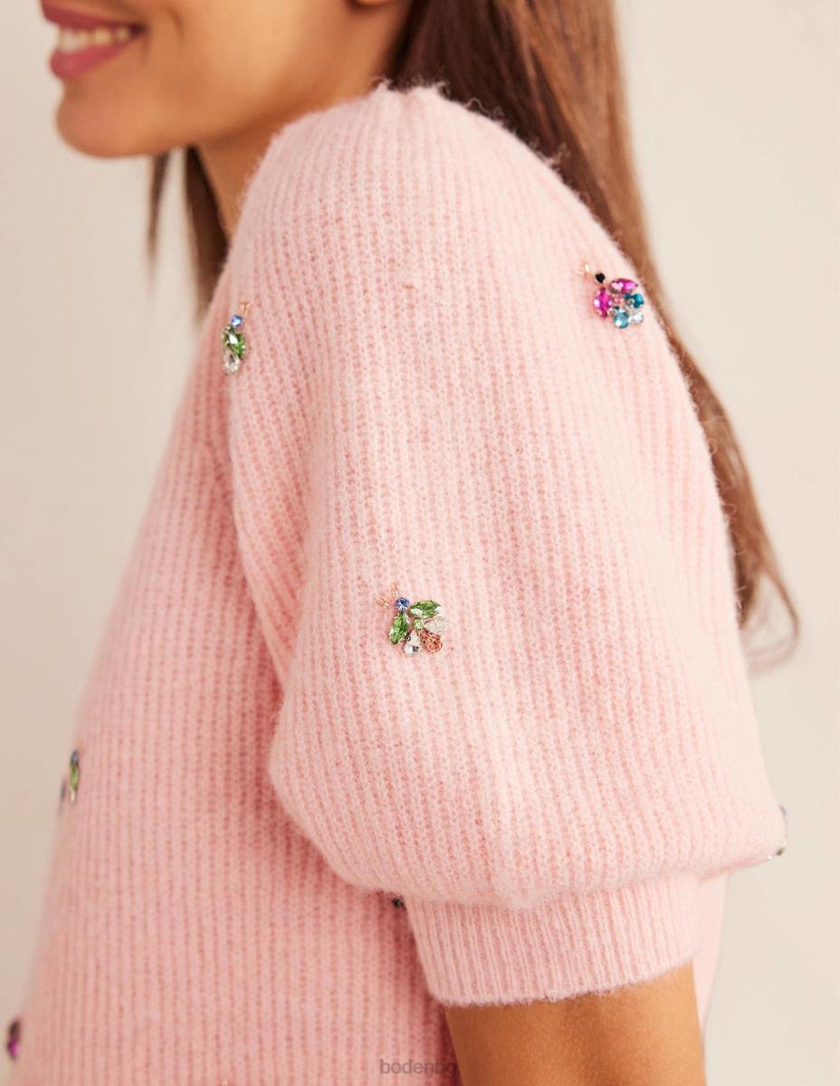 облекло Boden украсена пухкава тениска marshmallow Жени LL681467