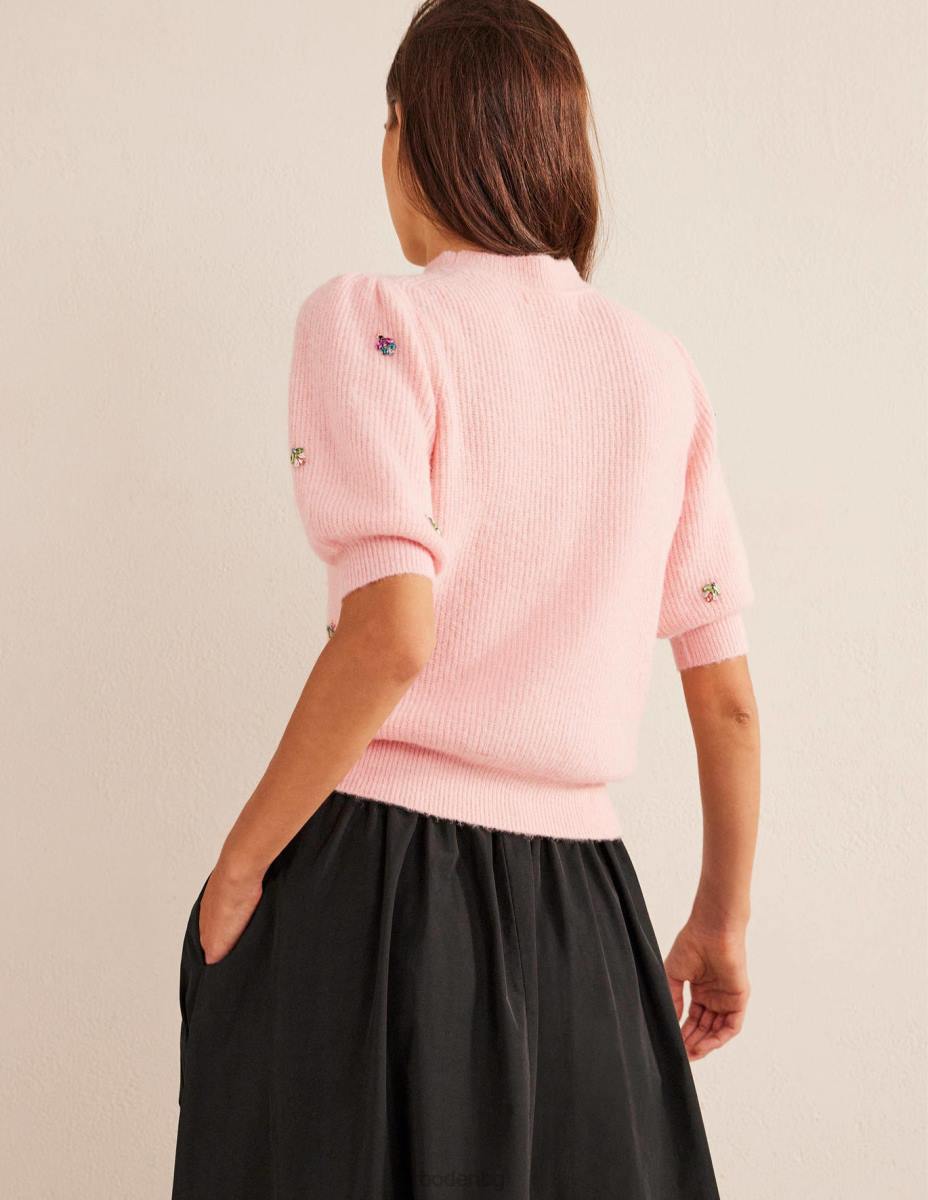 облекло Boden украсена пухкава тениска marshmallow Жени LL681467