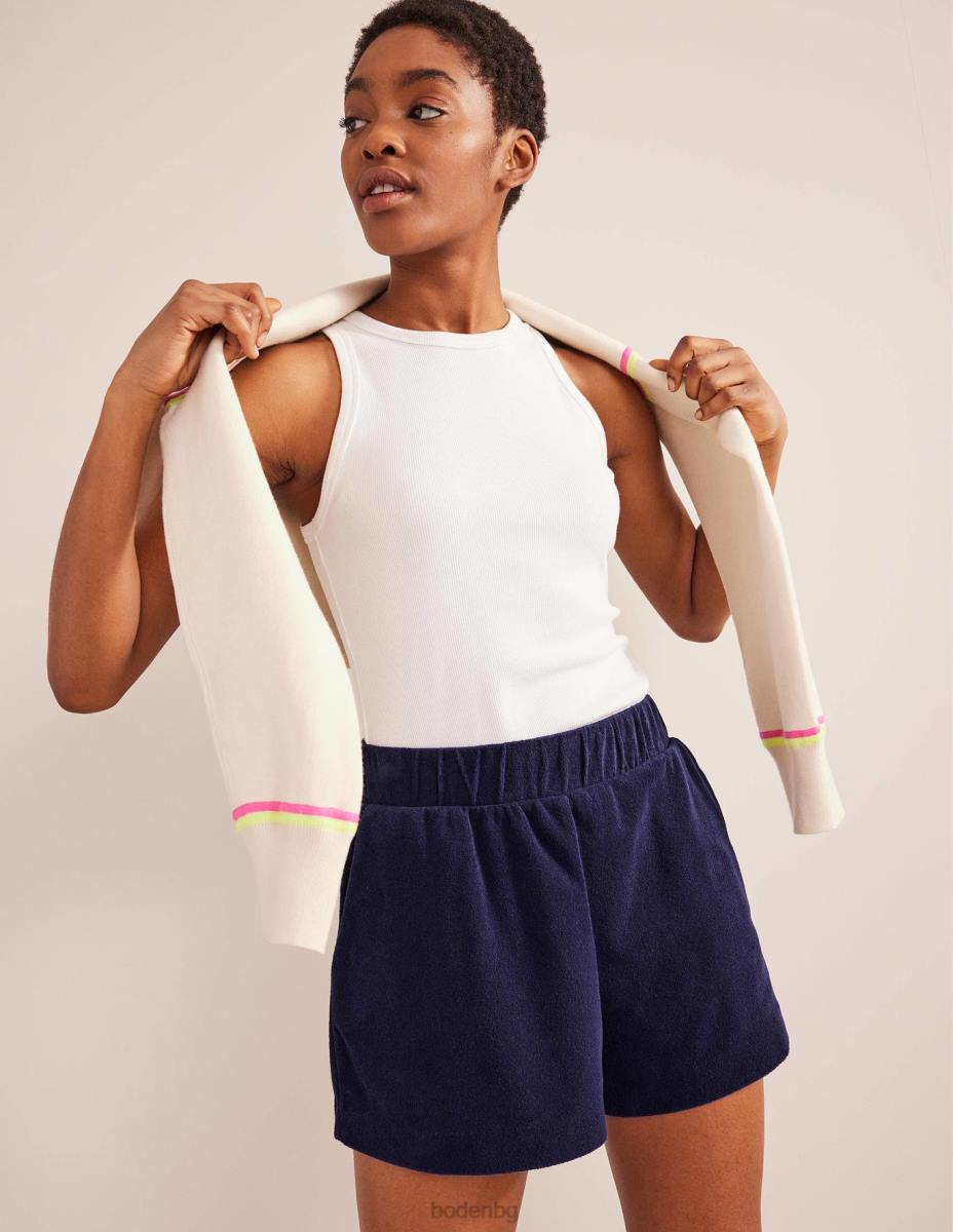 облекло Boden хавлиени шорти пруско синьо Жени LL681445