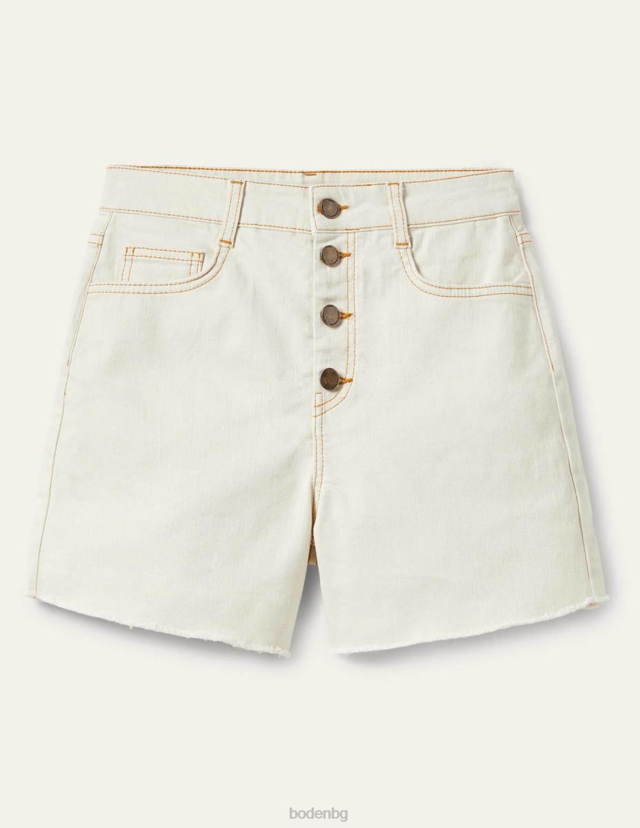 облекло Boden летящи дънкови шорти с копчета екрю Жени LL682211