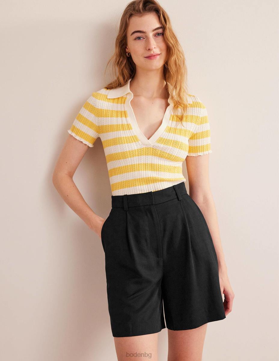 облекло Boden tencel спокойни шорти черен Жени LL681279