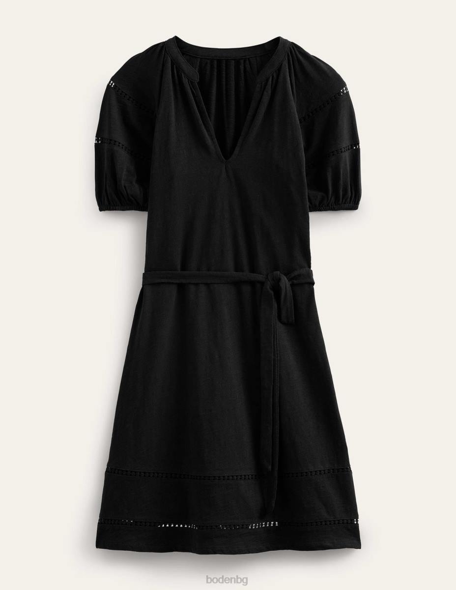 облекло Boden рокля от трико с детайли черен Жени LL681000