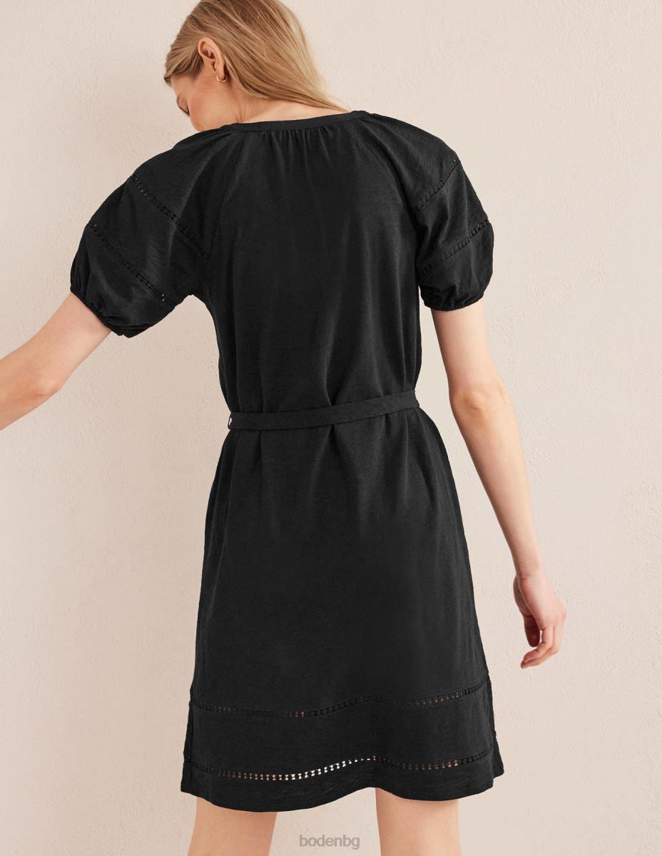 облекло Boden рокля от трико с детайли черен Жени LL681000