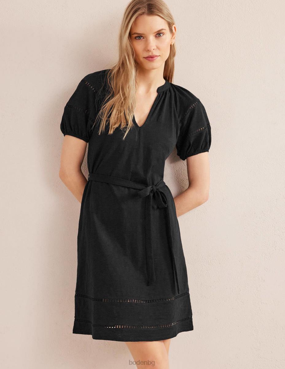 облекло Boden рокля от трико с детайли черен Жени LL681000