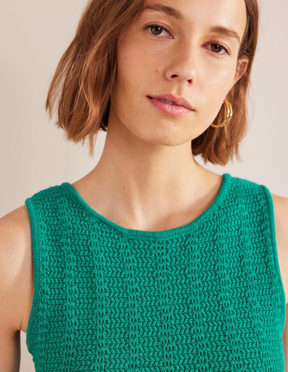 облекло Boden плетена мини рокля с изпъкнал гръб бижу Жени LL681001