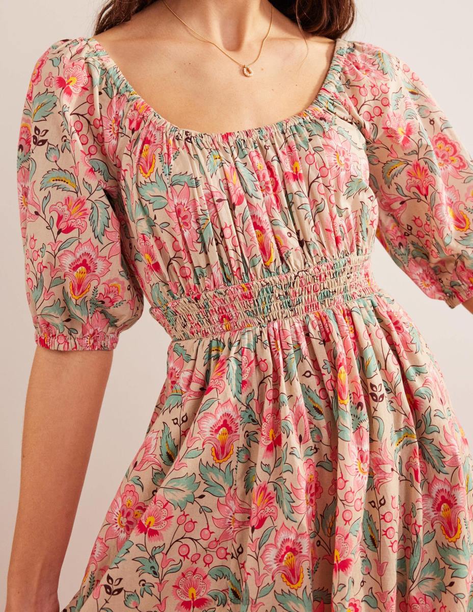 облекло Boden макси рокля с широко деколте мулти & гардения вихър Жени LL681048