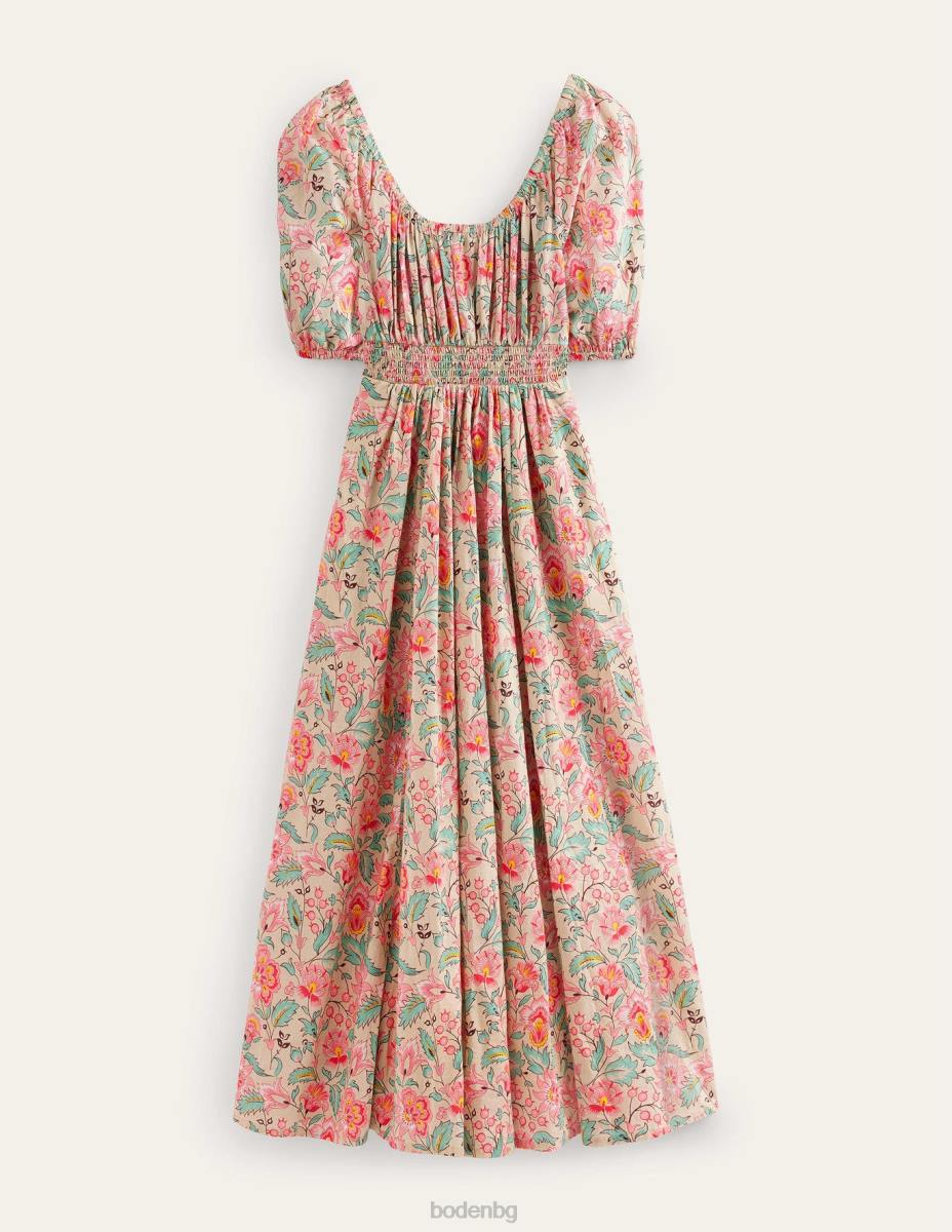 облекло Boden макси рокля с широко деколте мулти & гардения вихър Жени LL681048