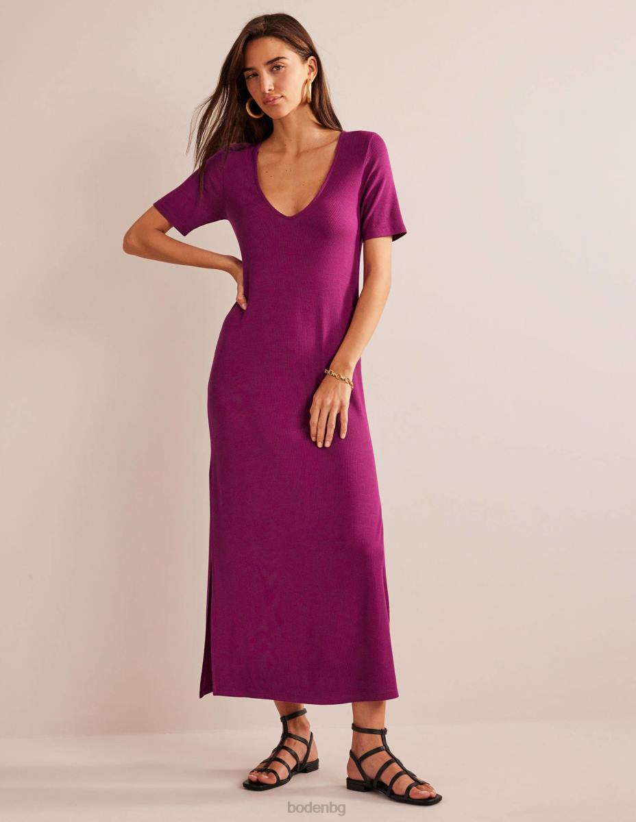 облекло Boden миди тениска от трико в рибри малиново сияние Жени LL681092