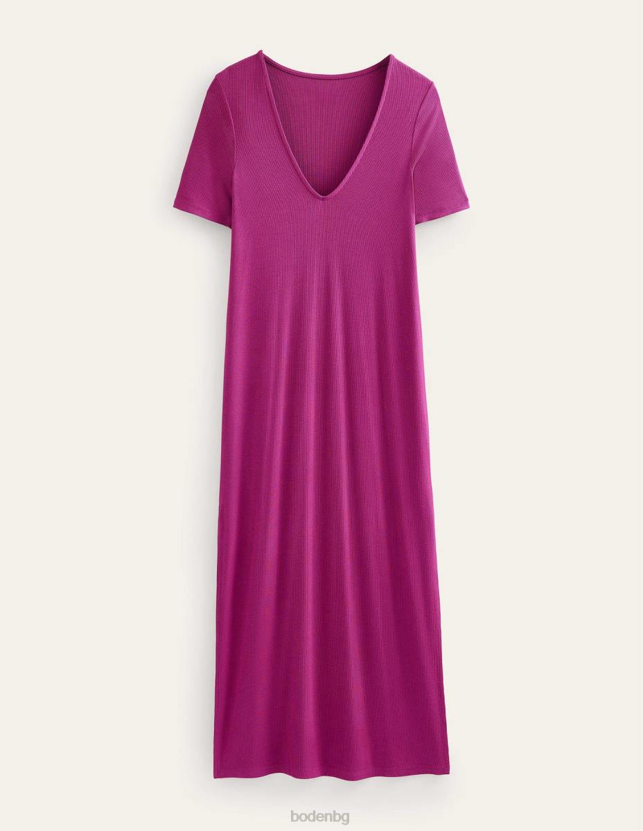 облекло Boden миди тениска от трико в рибри малиново сияние Жени LL681092