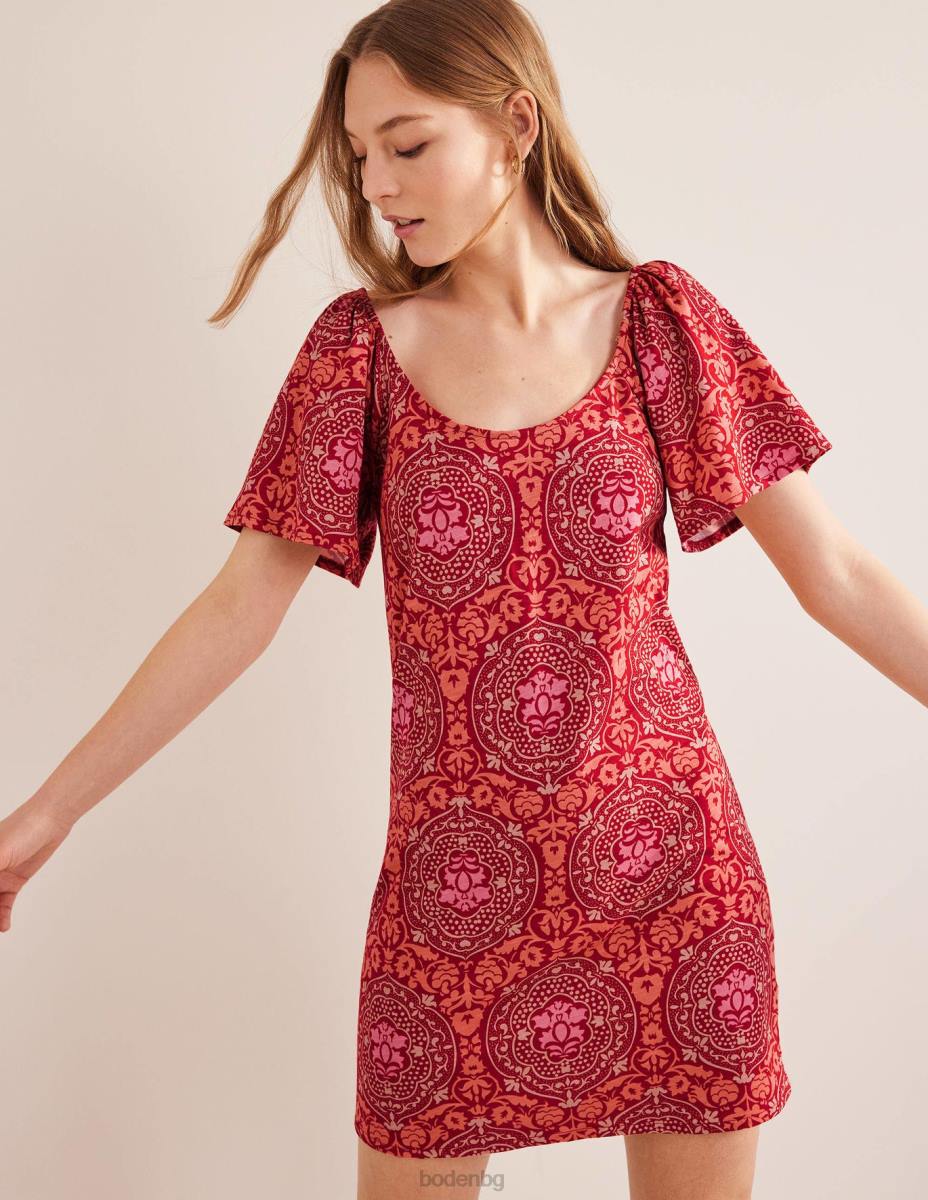 облекло Boden мини рокля от трико с широко деколте коледна звезда и екзотична плочка Жени LL681119