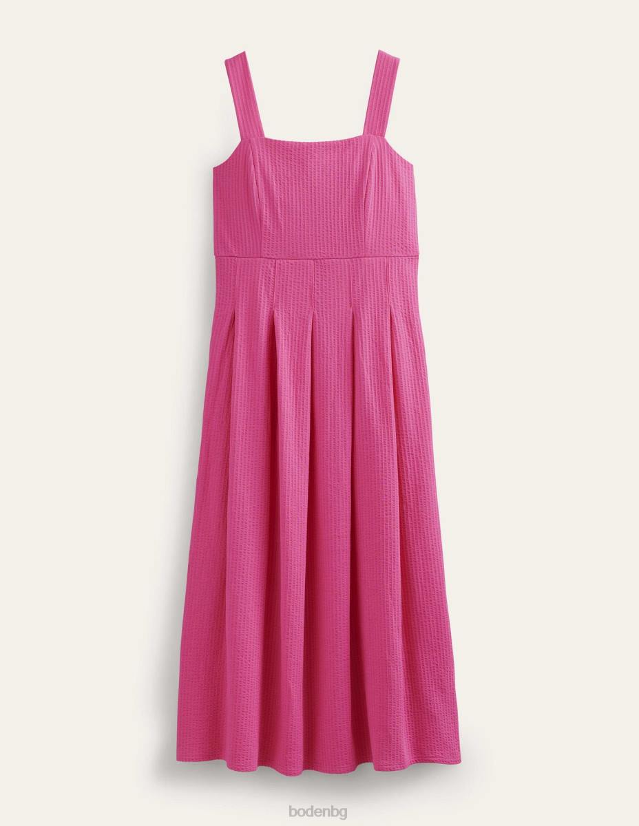 облекло Boden миди рокля с презрамки фестивално розово Жени LL681121